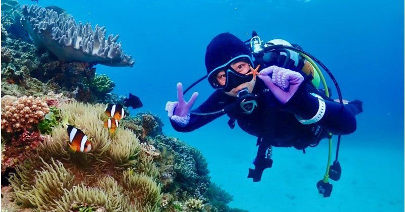 Diving in the Red Sea near Hurghada